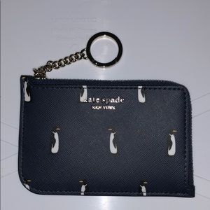 Navy Penguin Card Coin Holder